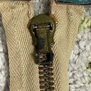 Vintage 30s 40s Crown Zipper Spring Loaded Tan 52" Replacement WWII Era Made USA